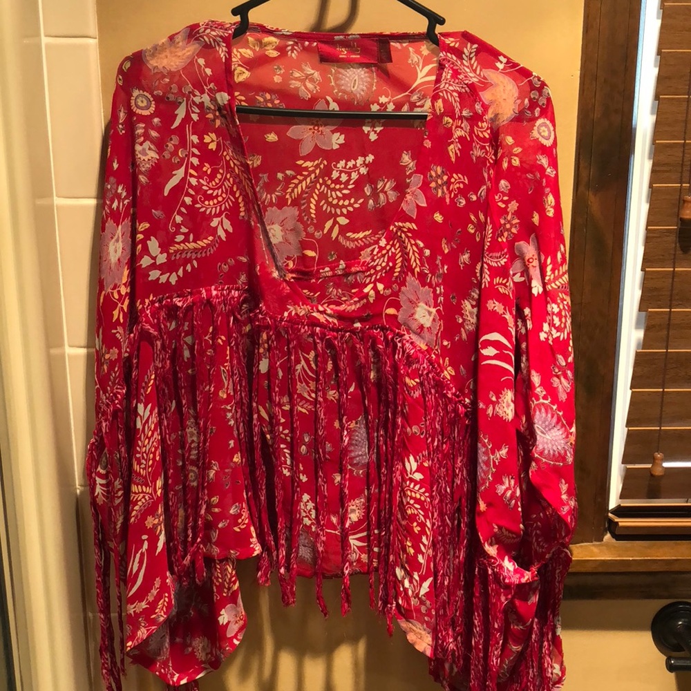 TigerLily oversized fringe  top